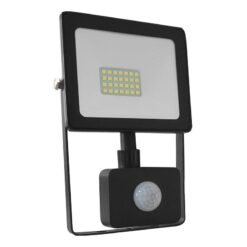 LED Προβολέας με Ανιχνευτή Κίνησης 20W ACA Μαύρος 110° 1600lm Αδιάβροχος IP66 3000K – Q2030S