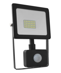 LED Προβολέας με Ανιχνευτή Κίνησης 20W ACA Μαύρος 110° 1600lm Αδιάβροχος IP66 3000K – Q2030S