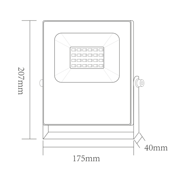 LED Προβολέας 20W ACA Μαύρος 110° Αδιάβροχος IP66 Πολύχρωμος RGB+6000K – Q20RGBW