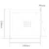 LED Προβολέας 30W ACA Μαύρος 110° 2400lm Αδιάβροχος IP66 3000K – Q3030