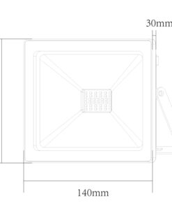 LED Προβολέας 30W ACA Μαύρος 110° 2400lm Αδιάβροχος IP66 3000K – Q3030