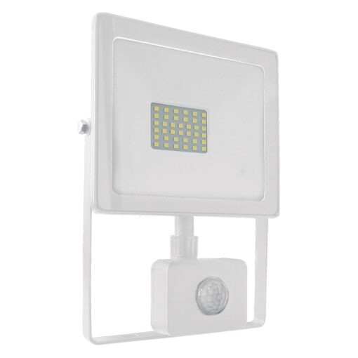 LED Προβολέας με Ανιχνευτή Κίνησης 30W ACA Λευκός 110° 2400lm Αδιάβροχος IP66 3000K – Q3030WS