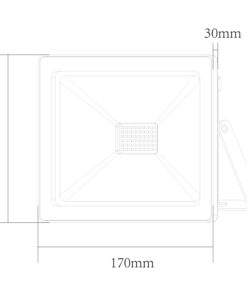 LED Προβολέας 50W ACA Μαύρος 110° 4000lm Αδιάβροχος IP66 3000K – Q5030