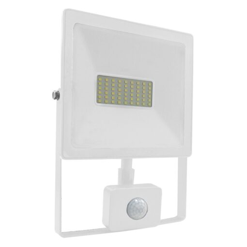 LED Προβολέας με Ανιχνευτή Κίνησης 50W ACA Λευκός 110° 4000lm Αδιάβροχος IP66 3000K – Q5030WS
