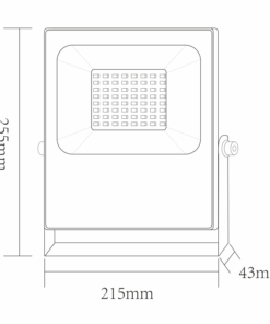 LED Προβολέας 50W ACA Μαύρος 110° Αδιάβροχος IP66 Πολύχρωμος RGB+6000K – Q50RGBW