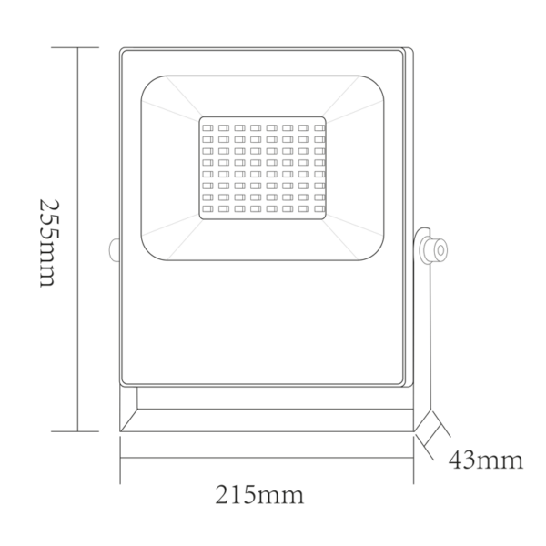 LED Προβολέας 50W ACA Μαύρος 110° Αδιάβροχος IP66 Πολύχρωμος RGB+6000K – Q50RGBW