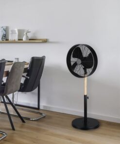 Ανεμιστήρας Δαπέδου Reality VIKING σε Μαύρο/Ξύλο – R034-32