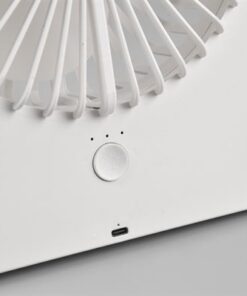 Επαναφορτιζόμενος Επιτραπέζιος Ανεμιστήρας Λευκός BREEZY με USB Reality – R044-01