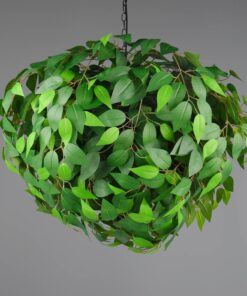 Κρεμαστό Φωτιστικό με Πράσινα Φύλλα Φ70 LEAVY 4xE14 Reality – R10464015