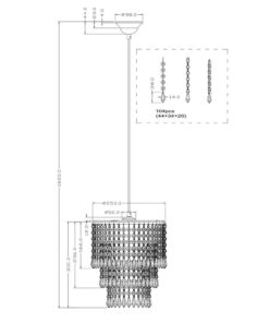 Κρεμαστό Φωτιστικό Reality E27 Χρώμιο Μεταλλικό R1147-06