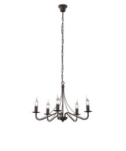 Πολυέλαιος Reality 5xE14 Σκουριά Μεταλλικό R1198-24