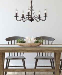 Πολυέλαιος Reality 5xE14 Σκουριά Μεταλλικό R1198-24