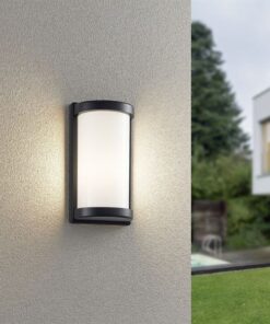 Φωτιστικό Τοίχου Μαύρο Ματ PUELO 1x E27 IP44 Reality – R21186132