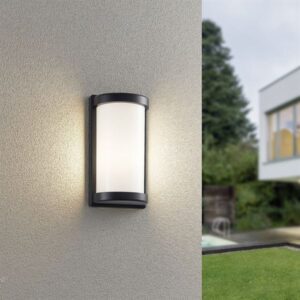 Φωτιστικό Τοίχου Μαύρο Ματ PUELO 1x E27 IP44 Reality – R21186132