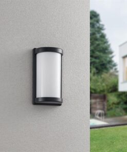 Φωτιστικό Τοίχου Μαύρο Ματ PUELO 1x E27 IP44 Reality – R21186132