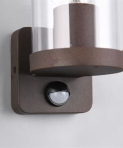 Φωτιστικό Τοίχου Σκουριά BONITO 1x E27 με Ανιχνευτή Κίνησης IP44 Reality – R21599124
