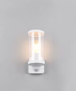 Φωτιστικό Τοίχου Λευκό Ματ BONITO 1x E27 με Ανιχνευτή Κίνησης IP44 Reality – R21599131