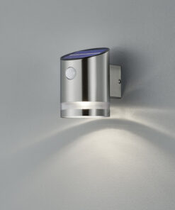 Ηλιακό Φωτιστικό Τοίχου με Ανιχνευτή Κίνησης PLS LED 3W Νίκελ Ματ Ατσάλι 165lm 3000K IP44 R22231107