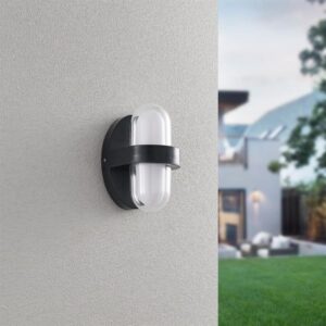 Φωτιστικό Τοίχου Μαύρο Ματ LIMEIRA 7W 760lm 3000K IP44 Reality – R24256232
