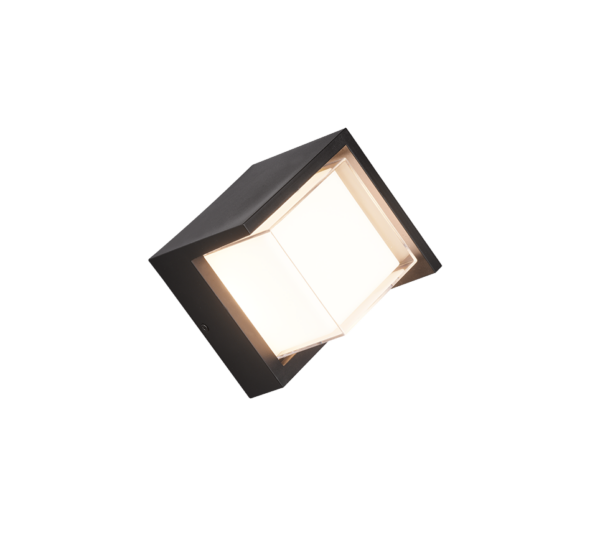 Φωτιστικό Τοίχου Reality PUNO   LED, 8W · 800lm, 3000K Μαύρο Ματ Πλαστικό IP54  - R27026132