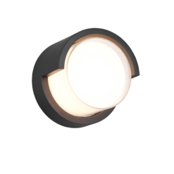 Φωτιστικό Τοίχου Reality PUNO LED, 8W · 800lm, 3000K Μαύρο Ματ Πλαστικό IP54 – R27036132