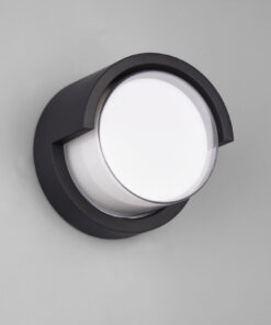 Φωτιστικό Τοίχου Reality PUNO LED, 8W · 800lm, 3000K Μαύρο Ματ Πλαστικό IP54 – R27036132