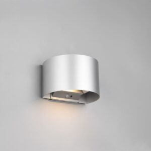Επιτοίχιο Φωτιστικό Βεράντας Trio Lighting SMD LED 10W 3000K IP44 Αισθητήρας Φωτός Ανιχνευτής Κίνησης Επαναφορτιζόμενο Χρώματος Τιτάνιο – R27769187