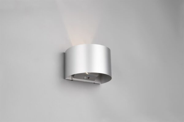 Επιτοίχιο Φωτιστικό Βεράντας Trio Lighting SMD LED 10W 3000K IP44 Αισθητήρας Φωτός Ανιχνευτής Κίνησης Επαναφορτιζόμενο Χρώματος Τιτάνιο – R27769187