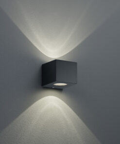 Φωτιστικό Τοίχου Reality LED 2W Μαύρο Ματ Πλαστικό 200lm 3000K IP44 R28222632