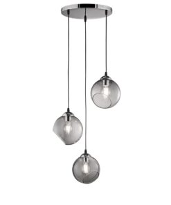 Κρεμαστό Φωτιστικό Reality 3xE27 Χρώμιο Μεταλλικό R30073054