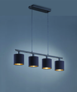 Κρεμαστό Φωτιστικό Reality 4xE14 Μαύρο Ματ Μεταλλικό R30334079