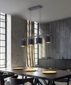 Κρεμαστό Φωτιστικό Reality 4xE14 Μαύρο Ματ Μεταλλικό R30334079