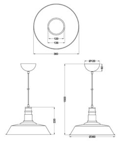 Κρεμαστό Φωτιστικό Reality E27 Λευκό Μεταλλικό R30421001