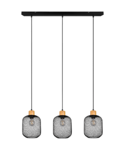 Κρεμαστό Φωτιστικό Reality 3xE27 Μαύρο Ματ Μεταλλικό R30563032