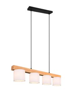 Κρεμαστό Φωτιστικό Reality 4xE14 Ξύλο Φυσικό Ξύλο – R30654001