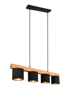 Κρεμαστό Φωτιστικό Reality 4xE14 Ξύλο Φυσικό Ξύλο – R30654002