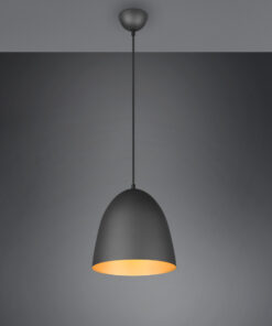 Κρεμαστό Φωτιστικό Reality TILDA 1x E27 Schwarz-Gold Μεταλλικό – R30661080