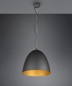 Κρεμαστό Φωτιστικό Reality TILDA 1x E27 Schwarz-Gold Μεταλλικό – R30661980
