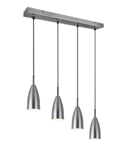 Κρεμαστό Φωτιστικό Reality 4xE14 Νίκελ Ματ Μεταλλικό – R30694007