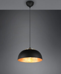 Κρεμαστό Φωτιστικό Reality PUNCH 1x E27 Μαύρο Ματ Μεταλλικό – R30811932