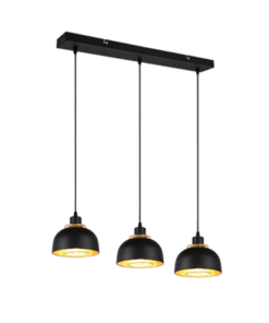 Κρεμαστό Φωτιστικό Reality PUNCH 3x E27 Μαύρο Ματ Μεταλλικό – R30813032