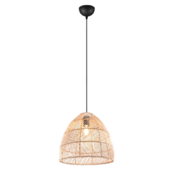 Κρεμαστό Φωτιστικό Trio Lighting 1xΕ27 Ψάθινο – R31131036
