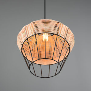 Κρεμαστό Φωτιστικό Reality BORKA  1x E27 Φυσικό Rattan   – R31261036