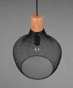 Κρεμαστό Φωτιστικό Reality VALERIA 1x E27 Μαύρο Ματ Μεταλλικό με ρυθμιζόμενο ύψος- R31281932