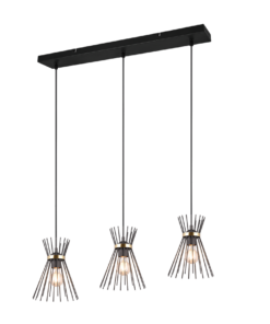 Κρεμαστό Φωτιστικό Trio Lighting 3xE27 Μαύρου Χρώματος – R31533080