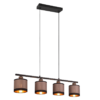 Κρεμαστό Φωτιστικό Trio Lighting 4xE14 Καφέ Χρώματος – R31554041