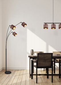 Κρεμαστό Φωτιστικό Trio Lighting 4xE14 Καφέ Χρώματος – R31554041