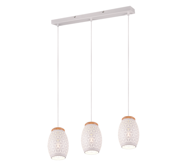 Κρεμαστό Φωτιστικό Trio Lighting 3xE27 Λευκού Χρώματος - R31573031