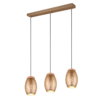 Κρεμαστό Φωτιστικό Trio Lighting 3xE27 Καφέ Χρώματος – R31573065