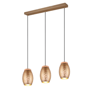 Κρεμαστό Φωτιστικό Trio Lighting 3xE27 Καφέ Χρώματος – R31573065